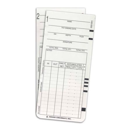 Amano Amano Weekly or Bi-Weekly Time Cards for MRX-35, 50/Pack ARX-101300